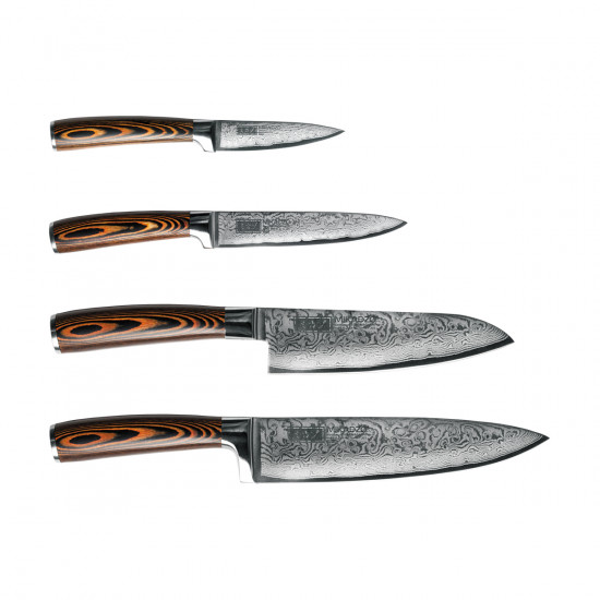 Набор из 4х ножей Damascus Suminagashi 